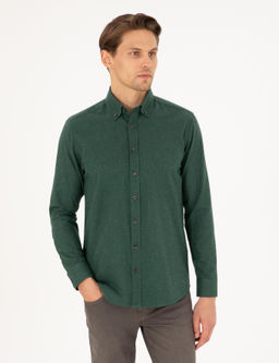 Рубашка Pierre Cardin Regular Fit зеленая