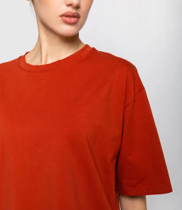 Футболка #ОКТ1655-1, терракотовый