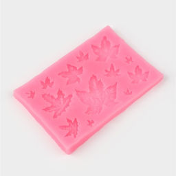 Молд для заливки Доляна «Листья», силикон, 9.5×6.3 см, розовый