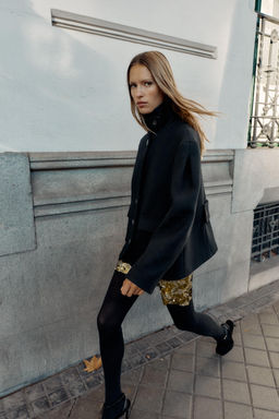 SHORT WOOL COAT WITH HIGH NECK - Zara фото 11