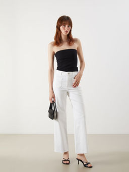 Wideleg Kad?n Jean Pantolon