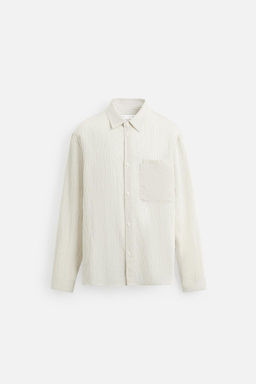 STRIPED CREASED-EFFECT SHIRT - Zara фото 7