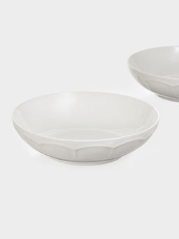 Тарелки глубокие WY Renessans, набор 2 шт., 850 мл, d=20 см, фарфор, белые