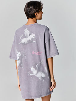 Туника домашняя женская серая с обработкой эйсид - Mark formelle фото 3