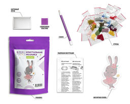 Кристальная (алмазная) мозаика ФРЕЯ ALVM-079 магнит Зайка 5.5 х 10 см