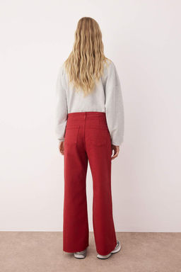 Beyaz Yuksek Bel Nervur Detayl? Paca Kesikli Wide Leg Jeans TWOSS25JE00310 - Trendyolmilla фото 10