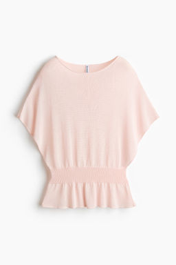 Top de punto con escote barco