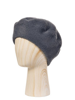 Берет жен. виск+хл+эл LB-N88707 d.grey