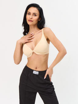 Топ-бюстье бюстгальтер бесшовный Vanessa for me S013 нейлон, эластан бежевый размеры S, M, L, XL