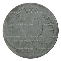 Монета 10 пфеннигов 1920 года Германия