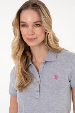 Kad_n Gri Melanj Basic Ti__rt Sepette S_rpriz _ndirim - U.s. polo assn фото 2
