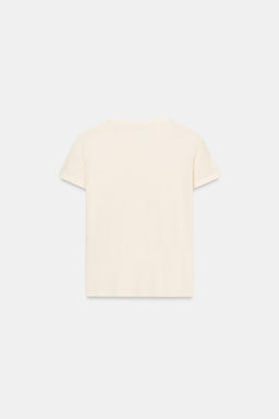 CAMISETA ROTOS MANGA CORTA / Crudo - Zara фото 6