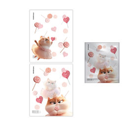 Цена за 1 шт. Набор пластиковых обложек ErichKrause Prima Cat, для тетрадей и дневников, 212х347мм, 80 мкм, ассорти (пакет 12 шт.)