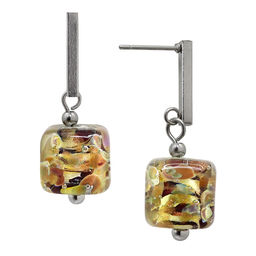 Серьги из муранского стекла CARAMEL CREM