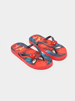 Spiderman Bask?l? Erkek ?ocuk Parmak Aras? Plaj Terli?i