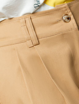 Брюки-палаццо из хлопка с защипами - Vilatte фото 2