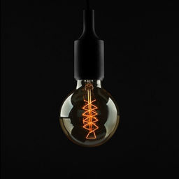 Лампа накаливания винтажная «Шар спираль», G80, 40 Вт, Е27, 230 В, 120×80 мм, тёплый белый