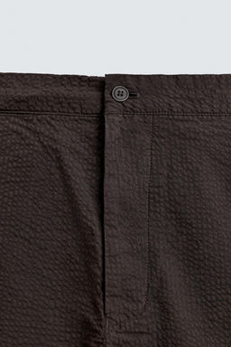 BERMUDA REGULAR FIT SEERSUCKER / Marr?n oscuro - Zara фото 9