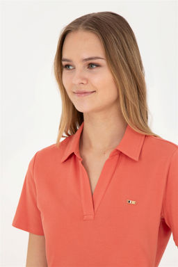 Женское пудровое трикотажное платье - U.s. polo assn фото 4