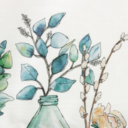 Скатерть «Этель» Flower mood, 146×110 см, 100% хлопок, репс 210 г/м²