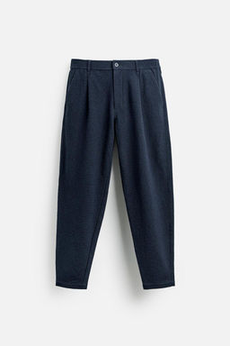TEXTURED PLEATED TROUSERS - Zara фото 33