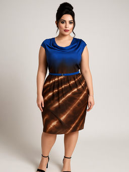 Платье с принтом летнее трикотажное - Almond фото 2