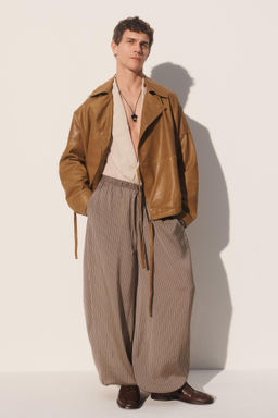 PANTAL?N BALLOON FIT RAYAS VISCOSA - CUPRO / rayas