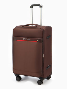 Чемодан 24",Текст,42*26*68,отд на молнии,1 нар/карм, увелич,код замок,4 колеса, коричневый   1094084