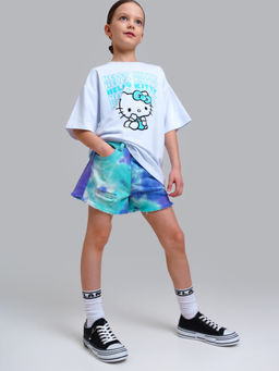 12521505 Шорты текстильные джинсовые для девочек