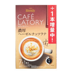 Растворимый кофе ореховый Латте в стиках Кафе Латори/Cafe Latory Blendy AGF, Япония, 84 г (10,5 г х 8 шт.) Акция
