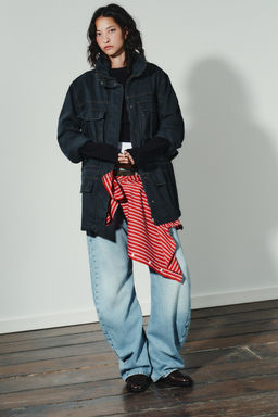 TOPSTITCHED POCKET JACKET