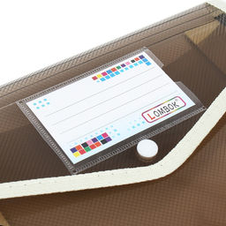 Папка-конверт на кнопке А4, 500 мкр, с расширением, вертикальная, карман для визиток, МИКС - Simaland фото 15