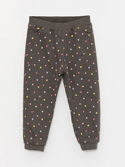 Beli Lastikli Bask?l? K?z Bebek Pantolon