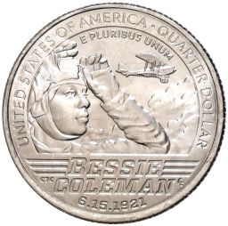 1/4 доллара (25 центов) 2023 года P США Американские женщины  Бесси Колман