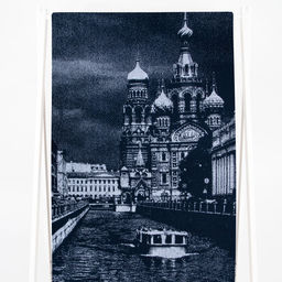 6с102.411ж1 Петербург (т.синий3) Полотенце махровое 67х150см