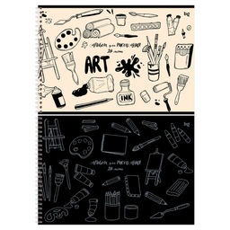 Альбом для рисования BG А4 24л. на спирали "Mono-art" (АР4гр24 08629) обложка картон
