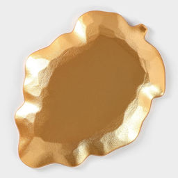 Блюдо для фруктов Доляна «Золотой лист», 25×18×2 см, золотое