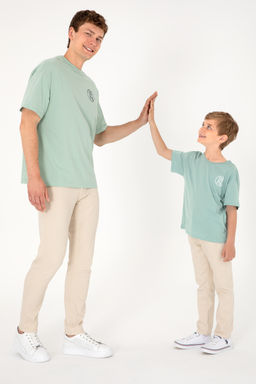 Erkek Гocuk Su YeЕili Oversize Bisiklet Yaka TiЕГrt - U.s. polo assn фото 3