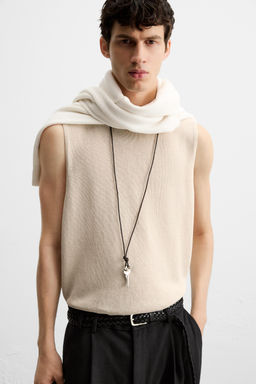 RELAXED FIT KNIT TANK TOP - Zara фото 5