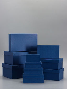 Набор подарочных коробок 10 в 1 «Синий», 30×19×12 - 12×6.5×4 см
