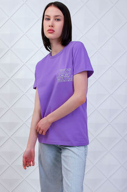 Арт. 3175 Футболка женская 44-52 (5 шт) Цвет:лила - Калинка фото 3
