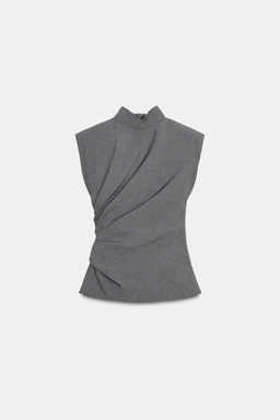 TOP WITH SHOULDER PADS - Zara фото 4