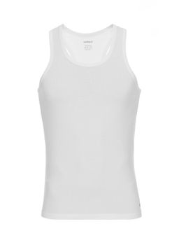 Белая майка на бретельках