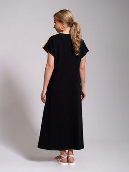 969 Платье "Черный/горчица"
