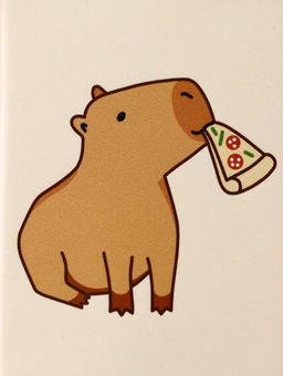 Держатель для карт Capybara pizza (6,5 х 10,4 см)