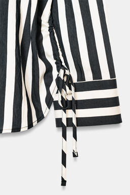 STRIPED SHIRT WITH SIDE LACES - Zara фото 20