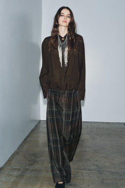 ZW COLLECTION CHECK SHIRT - Zara фото 5