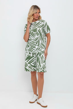 ЕП 30102/сахар,фактура листьев фуфайка жен