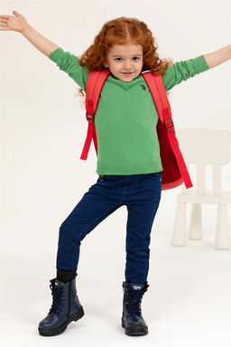 Базовый свитер мятного цвета для девочки Неожиданная скидка в корзине - U.s. polo assn фото 4