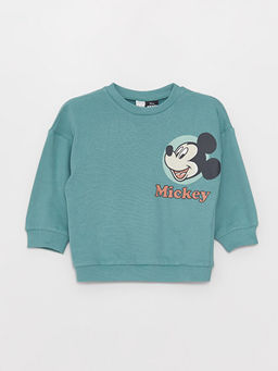 Bisiklet Yaka Mickey Mouse Bask?l? Erkek Bebek Sweatshirt - Waikiki фото 3